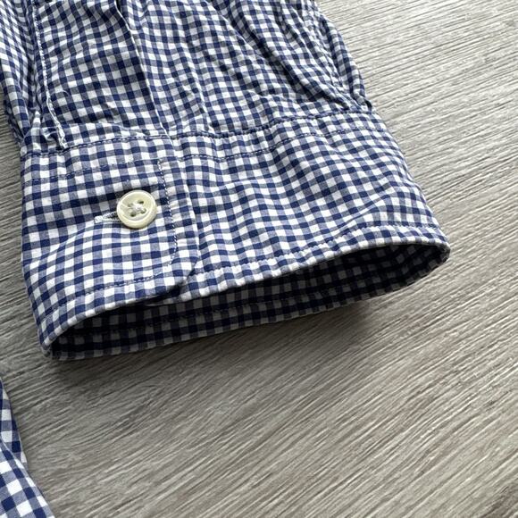 Ralph Lauren Men's XL Blue White Gingham Check Button Down Shirt Red Pony - Picture 6 of 9